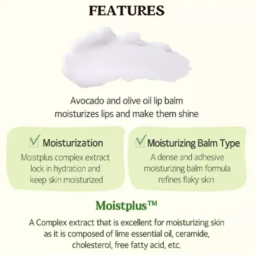 Skinfood: Avocado & Olive Lip Balm | Deep Moisturizing | Nourishing | Dry & Chapped Lips Care | Hydrating Lip Balm | 12Gm