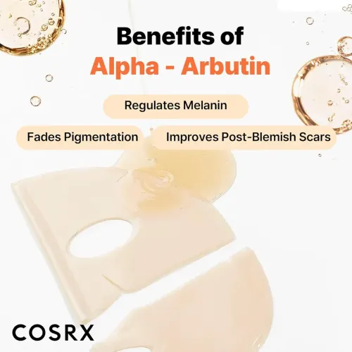 COSRX: The Alpha-Arbutin Discoloration Care Hydrogel Mask | Dark Spot Care | Brightening Face Mask | Hyperpigmentation Care | Korean Skincare | 34gm x 3EA