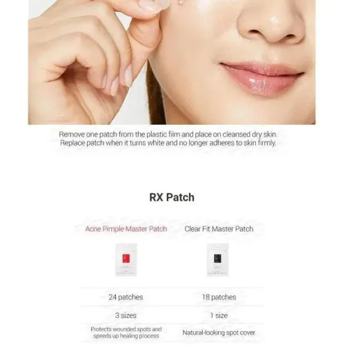 COSRX: Master Patch Original Fit | Acne Pimple Patch | Hydrocolloid Patch | Blemish Care | Spot Treatment | 24 Patches