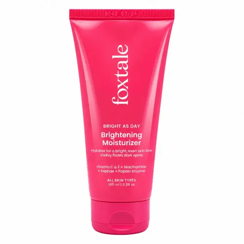 Foxtale: Brightening Moisturiser with Vitamin C & Niacinamide|Brightens, Fades Dark Spots & Hydrates |100ml