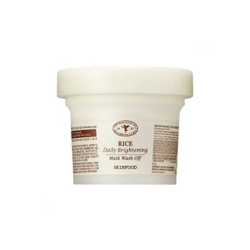 Skinfood: Rice Daily Brightening Mask Wash Off | Brightening | Hydrating | Even Skin Tone | Glow Boosting | 120Gm