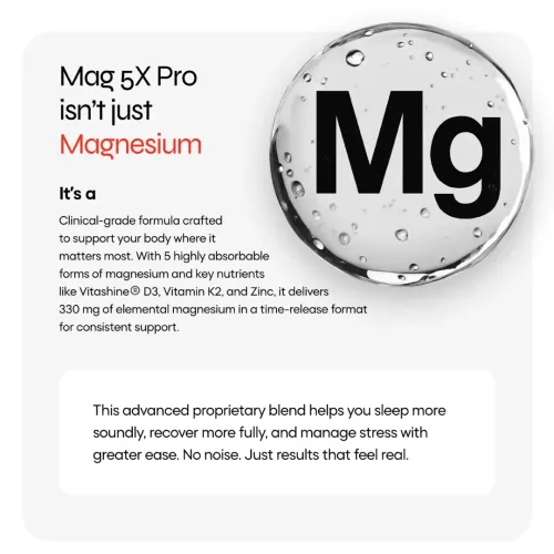 YourHappyLife: Magnesium 5X Pro with Vitamin D3, K2 & Zinc | Magnesium Complex Supplement | Sleep, Recovery, Muscle & Stress Support | 60 Capsules | Pack of 2