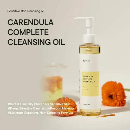 iUNIK: Calendula Complete Cleansing Oil | Makeup Remover | Deep Pore Cleansing | Blackhead Care | 200ml