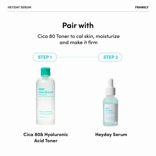 Frankly: Heyday Serum | Deep Hydration | 1.125% Panthenol | Hyaluronic Acid | Barrier Repair | Anti-Aging | Plumping | Korean Skincare | 30ml