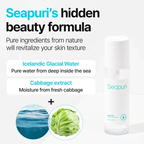 Seapuri: Body Mist | Skin Care | Gentle on Sensitive Skin | Hydration and Refreshment | 200ml