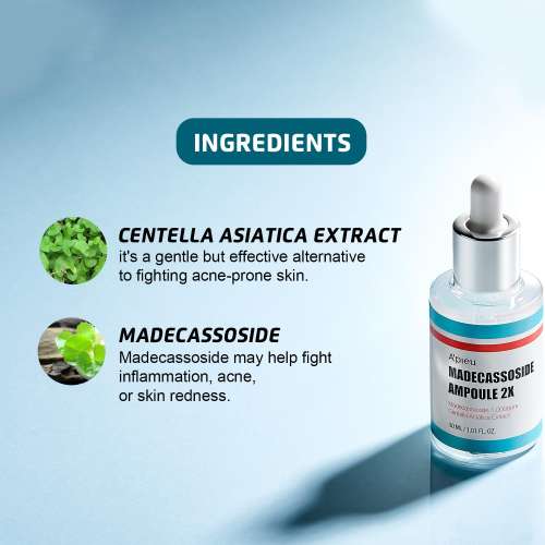 Apieu: Madecassoside Ampoule 2x | Korean Skincare | Healthy Glow | Hydration | 30ml