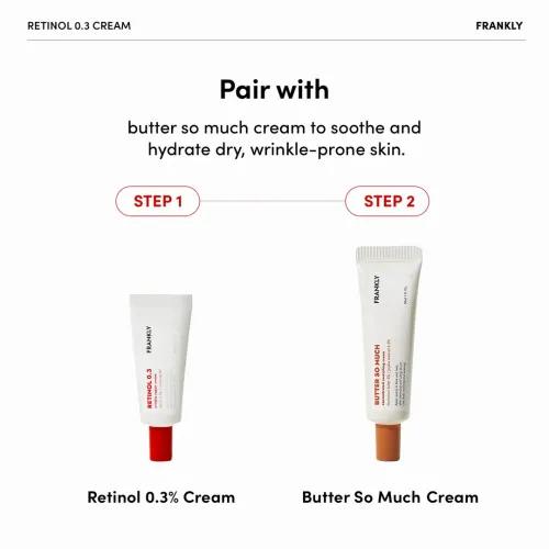Frankly: Retinol 0.3% Cream | Anti-Aging | Wrinkle Repair | Pure Retinol | Vitamin E | Collagen Renewal | Skin Texture | Korean Skincare | 20ml