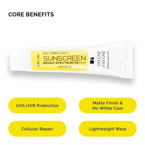 Beyond Beyond: Oil-Free Matte Sunscreen SPF 50+ PA++++ Mini  10gm