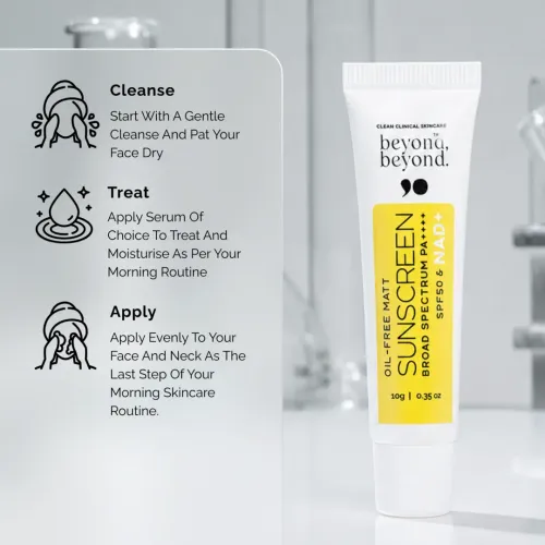 Beyond Beyond: Oil-Free Matte Sunscreen SPF 50+ PA++++ Mini  10gm