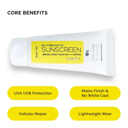 Beyond Beyond: Oil-Free Matte Sunscreen SPF 50+ PA++++  50gm
