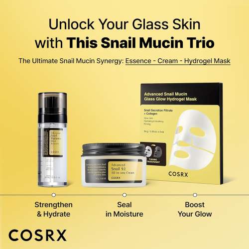 COSRX: Advanced Snail Radiance Dual Essence | Hydration | Glass Skin | Snail Mucin | Barrier Repair | 80ml