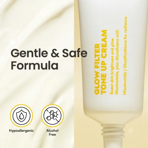 Frankly: Glow Filter Tone Up Cream | Niacinamide | Glutathione | Instant Glow | Pore Blurring | Dark Spot Care | Korean Skincare | 50ml