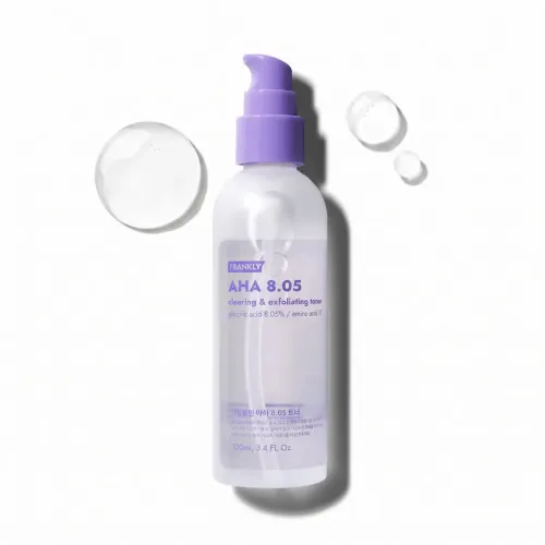 Frankly: AHA 8% Toner | Chemical Exfoliant | Glycolic Acid | Pore Refining | Skin Texture | Dead Skin Removal | Korean Skincare | 100ml
