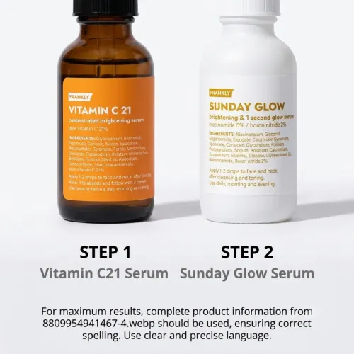 Frankly: Sunday Glow Serum | 5% Niacinamide | Boron Nitride | Tone Up | Arbutin | Dark Spot Correcting | Instant Glow | Korean Skincare | 37ml