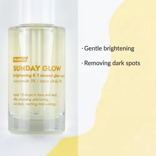 Frankly: Sunday Glow Serum | 5% Niacinamide | Boron Nitride | Tone Up | Arbutin | Dark Spot Correcting | Instant Glow | Korean Skincare | 37ml