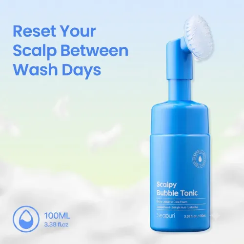 Seapuri: Scalpy Bubble Tonic | Skin Care | Deep Scalp Exfoliation | Soothes Irritation | 100ml