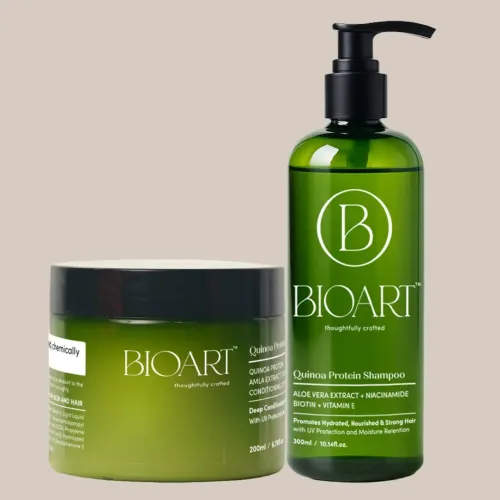 Bioart: Quinoa Protein Hair Repair Duo| Hair Strengthening, Repair & Deep Nourishing Hair Care Combo