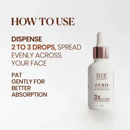 BiE: Zero Dark Spot Corrector & Anti-Pigmentation Serum | With Chromabright & Centella Asiatica | 30ml