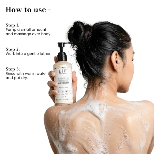 BiE: Vanilla Sorbet Shower Gel | Gentle Cleanser | Nourishes & Refreshes Skin | Sulphate & Paraben Free | 200ml