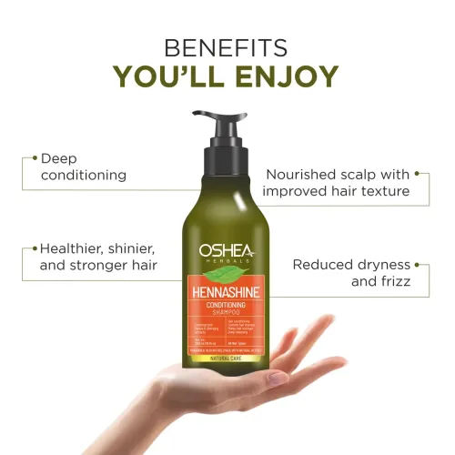 Oshea Herbals: Heenashine Conditioner Shampoo | 2-in-1 Shampoo & Conditioner | Nourishing Hair Cleanser | Smooth & Shiny Hair | 300ml