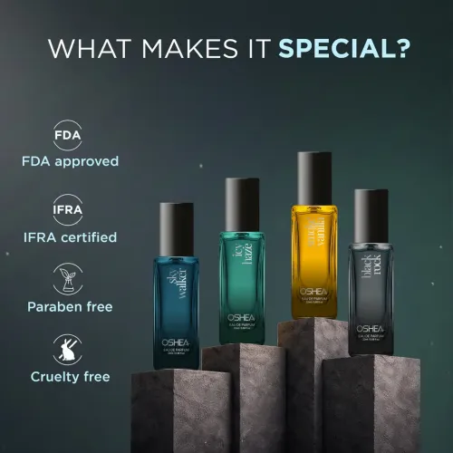 Oshea Herbals: Celebrate Togetherness This Rakhi | OSHEA Eau De Parfum Gift Box for Him | Long-Lasting Fragrance | A Fragrance as Special as Your Bond | 80ml (20ml x 4)