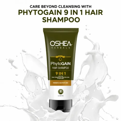 Oshea Herbals: PhytoGain 9 in 1 Hair Shampoo | Multi-Benefit | Hair Strengthening | Scalp Nourishment & Hair Growth | 200ml