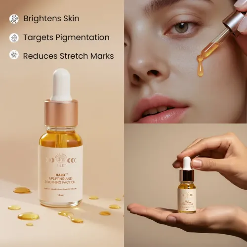 BiE: Halo Saffron Face Oil | Brightens Skin | Targets Pigmentation & Wrinkles | For Dry to Normal Skin | 10ml