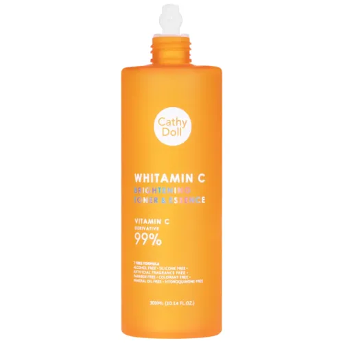 Cathy Doll: Whitamin C Brightening Toner & Essence | Hydrating Brightening Toner | Glow Enhancing Care | 300ml