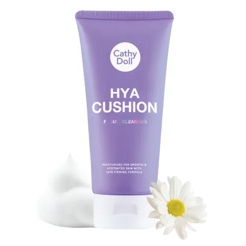 Cathy Doll: Hya Cushion Facial Foam Cleanser | Hyaluronic Acid Face Wash | Hydrating Cleanser | 50ml
