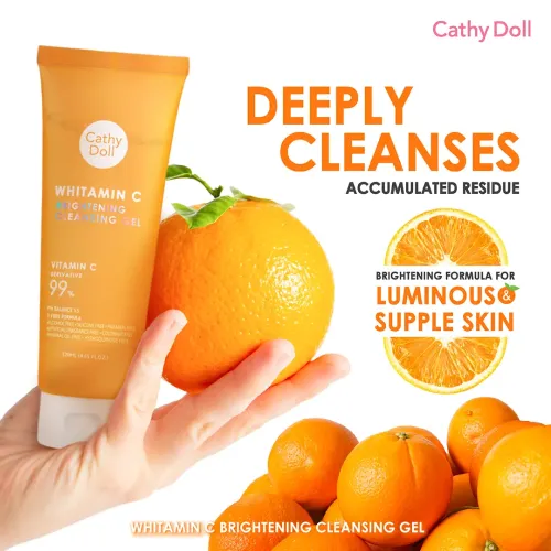 Cathy Doll: Whitamin C Brightening Cleansing Gel | Vitamin C Face Wash | Deep Cleansing & Glow Care | 120ml