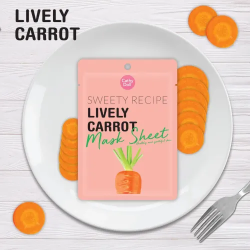 Cathy Doll: Lively Carrot Mask | Nourishing Facial Sheet Mask | 25gm