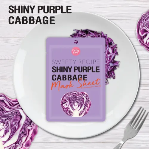 Cathy Doll: Shiny Purple Cabbage Mask | Antioxidant-Rich Sheet Mask | 25gm