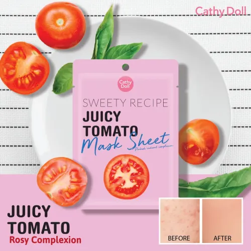 Cathy Doll: Juicy Tomato Mask | Brightening Sheet Mask | 25gm