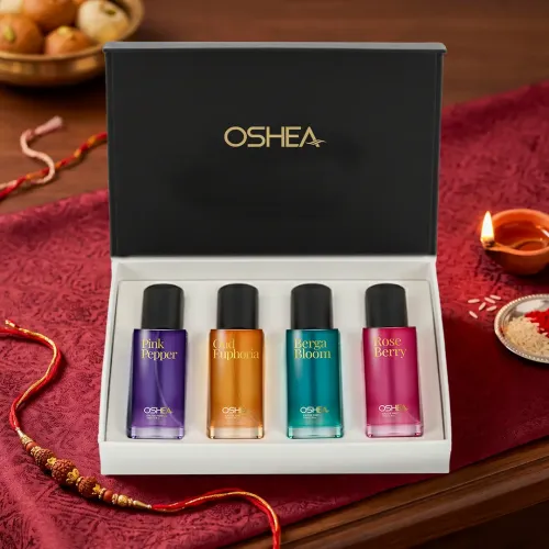 Oshea Herbals: Celebrate Togetherness This Rakhi | OSHEA Eau De Parfum Gift Box for Her | Long-Lasting Fragrance | A Fragrance as Special as Your Bond | 80ml (20ml x 4)
