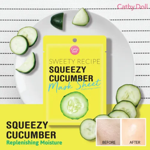 Cathy Doll: Squeezy Cucumber Mask | Hydrating & Soothing Sheet Mask | 25gm