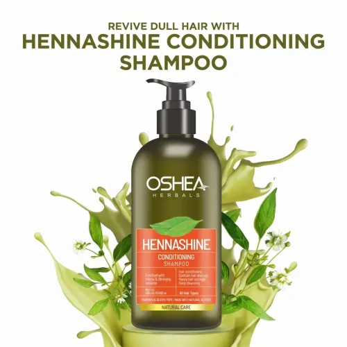 Oshea Herbals: Heenashine Conditioner Shampoo | 2-in-1 Shampoo & Conditioner | Nourishing Hair Cleanser | Smooth & Shiny Hair | 500ml