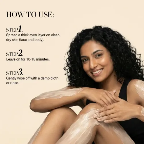 BiE: O2WOW! Face Mask | For Daily Tan Removal | Reduces Dark Spots & Pigmentation | Gentle Exfoliator | 100gm