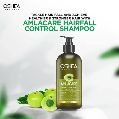 Oshea Herbals: AmlaCare Hairfall Control Shampoo | Strengthens Hair Roots | Healthy Scalp Care | 500ml