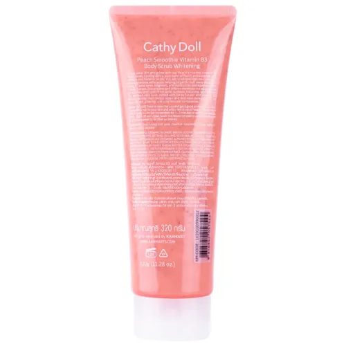 Cathy Doll: Peach Smoothie Vitamin B3 Body Scrub | Exfoliating Body Polish | Smooth & Soft Skin | 320gm