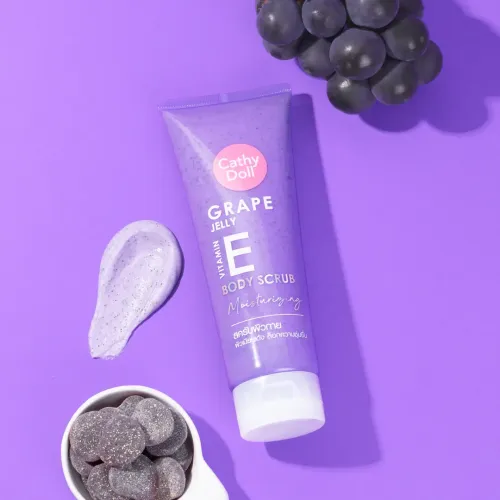 Cathy Doll: Grape Jelly Vitamin E Body Scrub | Nourishing Exfoliating Body Scrub | 320gm