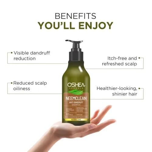 Oshea Herbals: Neemclean Antidandruff Shampoo | Scalp Cleansing | Itch Relief & Flake Control | 300ml