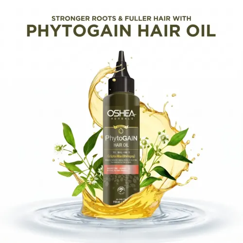 Oshea Herbals: Phytogain Hair Oil | Hair Growth| Hair Fall Control | Nourishes Scalp & Strengthens Hair | 110ml