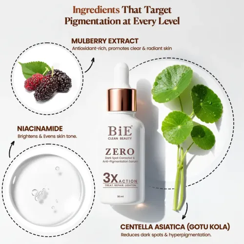 BiE: Zero Dark Spot Corrector & Anti-Pigmentation Serum | With Chromabright & Centella Asiatica | 30ml