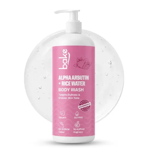 Bake Cosmetics: Alpha Arbutin + Rice Water Brightening Body Wash for Dullness & Uneven Skin Tone 500ml