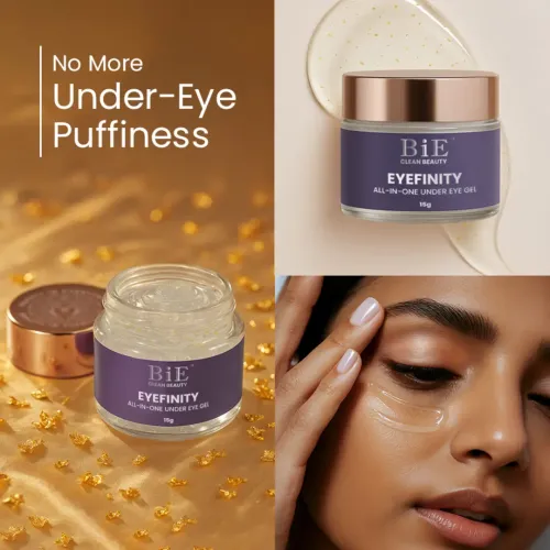 BiE: Eyefinity Under Eye Gel | For Dark Circles & Puffiness | With Gold, Silver Leaf & Stem Cells | 15gm