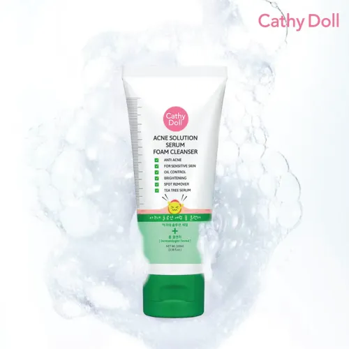 Cathy Doll: Acne Solution Serum Foam Cleanser | Anti-Acne Face Wash | Oil Control & Pore Care | 100ml