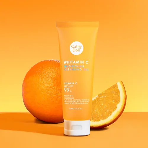Cathy Doll: Whitamin C Brightening Cleansing Gel | Vitamin C Face Wash | Deep Cleansing & Glow Care | 120ml