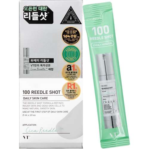 VT Cosmetics: Reedle Shot 100 | Micro-Needling | Skin Renewal | Pore Refinement | Daily Essence | 2ml × 10ea