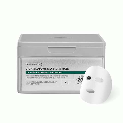 VT Cosmetics: Cica-Exosome Moisture Mask | Calming Care | Exosome | Deep Hydration | Barrier Repair | 20ea