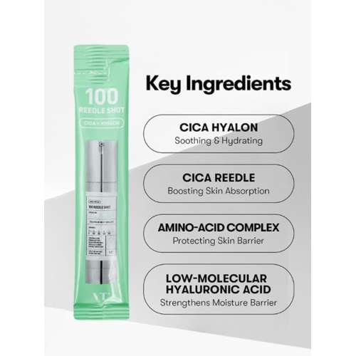 VT Cosmetics: Reedle Shot 100 | Micro-Needling | Skin Renewal | Pore Refinement | Daily Essence | 2ml × 10ea